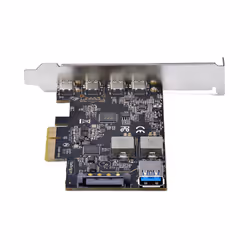 StarTech.com Carte PCIe USB à 5 Ports, USB 3.2 10Gbps, Carte PCI Express avec 4x USB-C et 1x USB-A interne, Carte Contrôleur USB PCIe, Windows/macOS/Linux - Vue supplémentaire 4