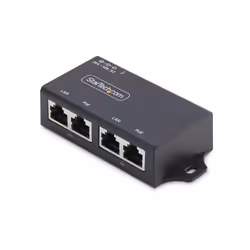 StarTech.com Injecteur PoE+ 2 Ports Gigabit Midspan, 10/100/1000Mbps, PoE+ (802.3af/802.3at), 30W, Ethernet 1Gbps, Montage Mu ...