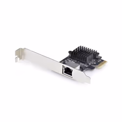 StarTech.com PR15GR-NETWORK-CARD, Interne, Avec fil, PCI Express, Ethernet, 5000 Mbit/s, Noir, Argent
