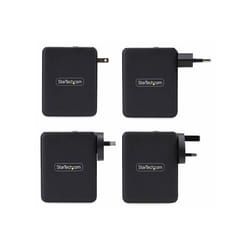 StarTech.com Chargeur Mural USB-C 140W, 3x USB-C/1x USB-A, Adaptateur d'Alimentation Power Delivery 3.1 International GaN pour MacBook/Dell XPS/Inspiron