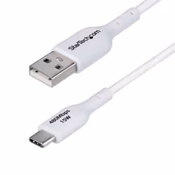 StarTech.com USB2AC1MNCWHE, 1 m, USB A, USB C, USB 2.0, 0,48 Gbit/s, Blanc