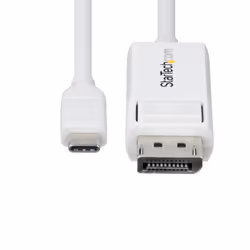 StarTech.com Câble USB-C vers DisplayPort 1.2 de 2m 4K 60Hz, Câble Adaptateur Bidirectionnel DP vers USB-C / USB-C vers DP Réversible, Compatible Thunderbolt, Blanc - Vue supplémentaire 5
