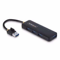 StarTech.com H5A4A-USB-HUB, USB 3.2 Gen 1 (3.1 Gen 1) Type-A, USB 3.2 Gen 1 (3.1 Gen 1) Type-A, 5000 Mbit/s, Noir, Plastique, ...