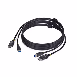 StarTech.com Câble KVM DisplayPort de 1,8m et USB 5Gbps, 4K 60Hz, Câble Combo DP 1.2 et USB pour Commutateurs/Switchs KVM, 1, ...
