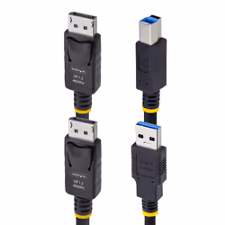 StarTech.com Câble KVM DisplayPort de 1,8m et USB 5Gbps, 4K 60Hz, Câble Combo DP 1.2 et USB pour Commutateurs/Switchs KVM