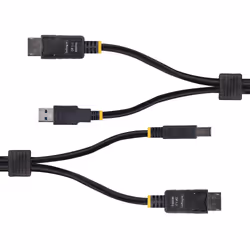 StarTech.com Câble KVM DisplayPort de 1,8m et USB 5Gbps, 4K 60Hz, Câble Combo DP 1.2 et USB pour Commutateurs/Switchs KVM
