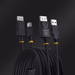 StarTech.com Câble KVM DisplayPort de 1,8m et USB 5Gbps, 4K 60Hz, Câble Combo DP 1.2 et USB pour Commutateurs/Switchs KVM - Vue supplémentaire 5