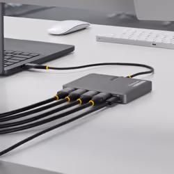 StarTech.com QUAD-USB-HDMI-ADAPT station d'accueil Avec fil USB 3.2 Gen 1 (3.1 Gen 1) Type-C Gris - Vue supplémentaire 5