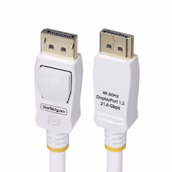 StarTech.com DP12-CABLE-6FTW, 1,8 m, DisplayPort, DisplayPort, Mâle, Mâle, 4096 x 2160 pixels