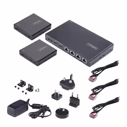 StarTech.com Rallonge et Répartiteur HDMI 4 Ports sur CAT6, 4K 60 Hz, Jusqu'à 70 m, Kit de Distribution HDMI 1x4 sur Ethernet avec IR et Alimentation par Câble - Vue supplémentaire 3