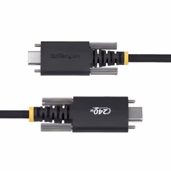 StarTech.com Câble de Charge USB-C de 2m, Verrouillage par Vis Latérale, 240 W (5A) PD EPR, Gaine en Silicone avec Nylon Tressé, Câble de Charge USB 2.0, Certifié USB-IF, Cordon de Charge USB-C Robuste - Vue supplémentaire 4