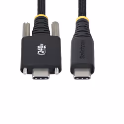 StarTech.com Câble de Charge USB-C de 2m, Verrouillage par Vis Latérale, 240 W (5A) PD EPR, Gaine en Silicone avec Nylon Tressé, Câble de Charge USB 2.0, Certifié USB-IF, Cordon de Charge USB-C Robuste - Vue supplémentaire 6