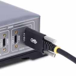 StarTech.com Câble de Charge USB-C de 2m, Verrouillage par Vis Latérale, 240 W (5A) PD EPR, Gaine en Silicone avec Nylon Tressé, Câble de Charge USB 2.0, Certifié USB-IF, Cordon de Charge USB-C Robuste - Vue supplémentaire 8