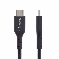 StarTech.com Câble de Charge USB-C de 4m, Charge et Synchronisation, 60W (3A) PD, Câble de Charge USB 2.0 pour Ordinateur Portable, Gaine TPE - Cordon de Charge USB C Noir