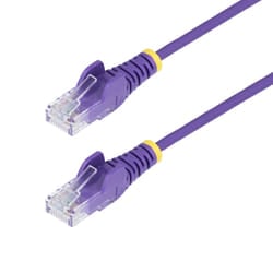 StarTech.com Câble Ethernet CAT6 Violet Fin de 1m, Sans Accroc, 100W PoE, UTP, LSZH, Fil de Cuivre Pur 28AWG, Cordon Patch Réseau RJ45 avec Serre-Câble, Contrôlé Fluke