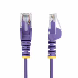 StarTech.com Câble Ethernet CAT6 Violet Fin de 1m, Sans Accroc, 100W PoE, UTP, LSZH, Fil de Cuivre Pur 28AWG, Cordon Patch Réseau RJ45 avec Serre-Câble, Contrôlé Fluke - Vue supplémentaire 2