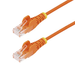 StarTech.com Câble Ethernet CAT6 Orange Fin de 2m, Sans Accroc, 100W PoE, UTP, LSZH, Fil de Cuivre Pur 28AWG, Cordon Patch Réseau RJ45 avec Serre-Câble, Contrôlé Fluke