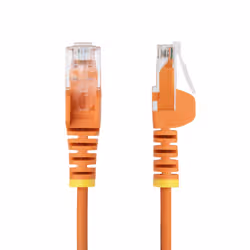 StarTech.com Câble Ethernet CAT6 Orange Fin de 2m, Sans Accroc, 100W PoE, UTP, LSZH, Fil de Cuivre Pur 28AWG, Cordon Patch Réseau RJ45 avec Serre-Câble, Contrôlé Fluke - Vue supplémentaire 2