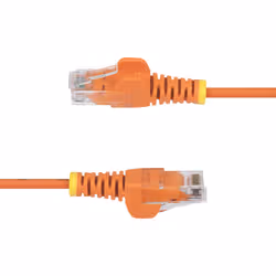 StarTech.com Câble Ethernet CAT6 Orange Fin de 2m, Sans Accroc, 100W PoE, UTP, LSZH, Fil de Cuivre Pur 28AWG, Cordon Patch Réseau RJ45 avec Serre-Câble, Contrôlé Fluke - Vue supplémentaire 3
