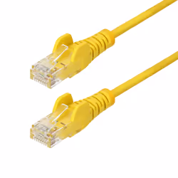 StarTech.com Câble Ethernet CAT6 Jaune Fin de 10m, Sans Accroc, 100W PoE, UTP, LSZH, Fil de Cuivre Pur 28AWG, Cordon Patch Ré ...