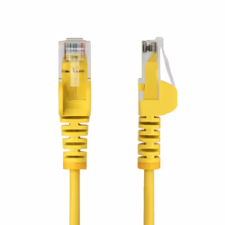 StarTech.com Câble Ethernet CAT6 Jaune Fin de 10m, Sans Accroc, 100W PoE, UTP, LSZH, Fil de Cuivre Pur 28AWG, Cordon Patch Réseau RJ45 avec Serre-Câble, Contrôlé Fluke