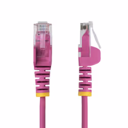 StarTech.com Câble Ethernet CAT6 Rose Fin de 50cm, Sans Accroc, 100W PoE, UTP, LSZH, Fil de Cuivre Pur 28AWG, Cordon Patch Réseau RJ45 avec Serre-Câble, Contrôlé Fluke - Vue supplémentaire 2