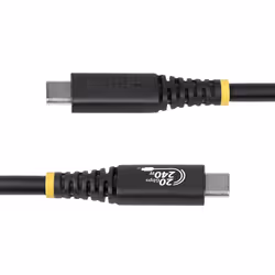StarTech.com Câble USB 4 de 2 m, 20 Gbps, Câble USB-C Certifié USB-IF, PD EPR 240 W, DP 1.4 4K 120 Hz, Gaine TPE, Cordon USB-C Noir - Vue supplémentaire 3