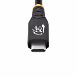 StarTech.com Câble USB 4 de 2 m, 20 Gbps, Câble USB-C Certifié USB-IF, PD EPR 240 W, DP 1.4 4K 120 Hz, Gaine TPE, Cordon USB-C Noir - Vue supplémentaire 4