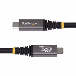 StarTech.com Câble USB4 de 1m, 80 Gbit/s, Câble USB-C Certifié USB-IF, 240 W PD, 8K 120 Hz/4K 240 Hz DP2.1 DP80, Gaine en TPE, Compatible Thunderbolt 4 - Cordon USB-C Noir - Vue supplémentaire 3