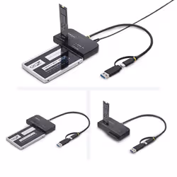 StarTech.com Adaptateur USB-C/USB-A vers M.2 NVMe et SATA 2,5"/3,5", 10 Gbps, Lecteur de Disque dur SSD Externe Sans Outil, B+M/M-Key - Vue supplémentaire 4