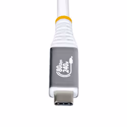 StarTech.com Câble USB4 de 1,5m, 80 Gbit/s, Câble USB-C Certifié USB-IF, 240 W PD, 8K 120 Hz/4K 240 Hz DP2.1 DP80, Gaine en TPE, Compatible Thunderbolt 4 - Cordon USB-C Blanc - Vue supplémentaire 4