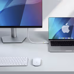 StarTech.com Câble USB4 de 1,5m, 80 Gbit/s, Câble USB-C Certifié USB-IF, 240 W PD, 8K 120 Hz/4K 240 Hz DP2.1 DP80, Gaine en TPE, Compatible Thunderbolt 4 - Cordon USB-C Blanc - Vue supplémentaire 5