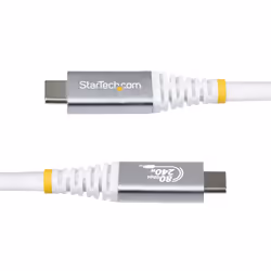 StarTech.com Câble USB4 de 1 m, 80 Gbps, Câble USB-C Certifié USB-IF, 240 W PD, 8K 120 Hz/4K 240 Hz DP2.1 DP80, Compatible Thunderbolt 4 - Cordon USB-C Blanc - Vue supplémentaire 3