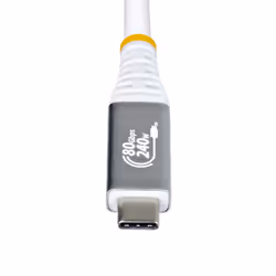 StarTech.com Câble USB4 de 1 m, 80 Gbps, Câble USB-C Certifié USB-IF, 240 W PD, 8K 120 Hz/4K 240 Hz DP2.1 DP80, Compatible Thunderbolt 4 - Cordon USB-C Blanc - Vue supplémentaire 4