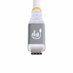 StarTech.com Câble USB4 de 3 m, 20 Gbit/s, Câble USB-C Certifié USB-IF, 60 W PD, 4K 120 Hz DP 1.4, Gaine en TPE, Cordon USB-C Blanc - Vue supplémentaire 4