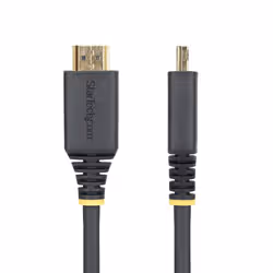 StarTech.com Câble HDMI Haute Vitesse de 50 cm avec Connecteurs à Verrouillage, 4K 60 Hz/1440p 144 Hz, HDR10/HDCP 2.2/ARC, 18 Gbps, Câble UHD HDMI pour Téléviseur/Moniteur/Écran, Gaine TPE - Vue supplémentaire 3
