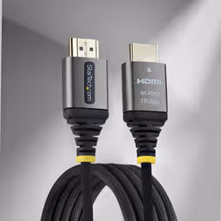 StarTech.com HDMI2-FLEX-4K60-1M câble HDMI HDMI Type A (Standard) Noir, Argent - Vue supplémentaire 4
