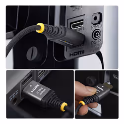 StarTech.com HDMI2-FLEX-4K60-50C câble HDMI 0,5 m HDMI Type A (Standard) Noir, Argent - Vue supplémentaire 2