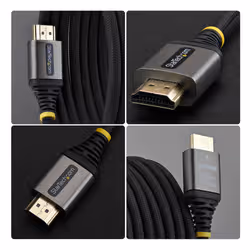 StarTech.com HDMI2-FLEX-4K60-50C câble HDMI 0,5 m HDMI Type A (Standard) Noir, Argent - Vue supplémentaire 3