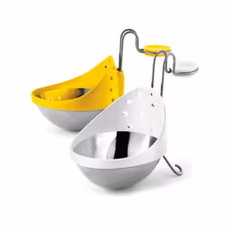 Cuisipro 747308, 1 œufs, Acier inoxydable, Blanc, Jaune, Silicone, Acier, 300 °C, 63,5 mm, 139,7 mm