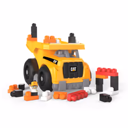 Mattel Mega Bloks - Cat Camion Benne - Briques De Construction - 2 Ans Et