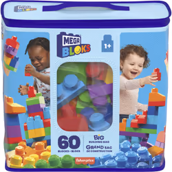 MEGA BLOKS - Sac de Construction Bleu 60 Pièces - First Builders - Vue supplémentaire 14