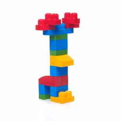 MEGA BLOKS - Sac de Construction Bleu 60 Pièces - First Builders - Vue supplémentaire 30