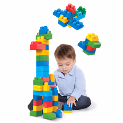 MEGA BLOKS - Sac de Construction Bleu 60 Pièces - First Builders - Vue supplémentaire 33