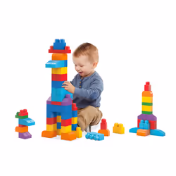 MEGA BLOKS - Sac de Construction Bleu 60 Pièces - First Builders - Vue supplémentaire 34