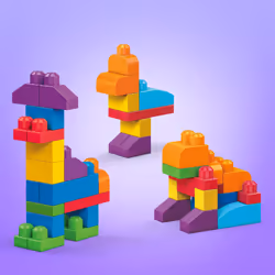 MEGA BLOKS - Sac de Construction Bleu 60 Pièces - First Builders - Vue supplémentaire 35