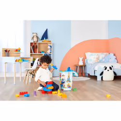 MEGA BLOKS - Sac de Construction Bleu 60 Pièces - First Builders - Vue supplémentaire 41
