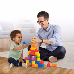 MEGA BLOKS - Sac de Construction Bleu 60 Pièces - First Builders - Vue supplémentaire 42