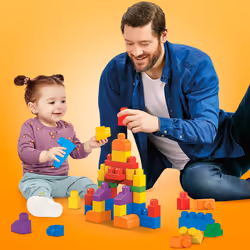 MEGA BLOKS - Sac de Construction Bleu 60 Pièces - First Builders - Vue supplémentaire 44
