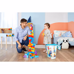 MEGA BLOKS - Sac de Construction Bleu 60 Pièces - First Builders - Vue supplémentaire 45